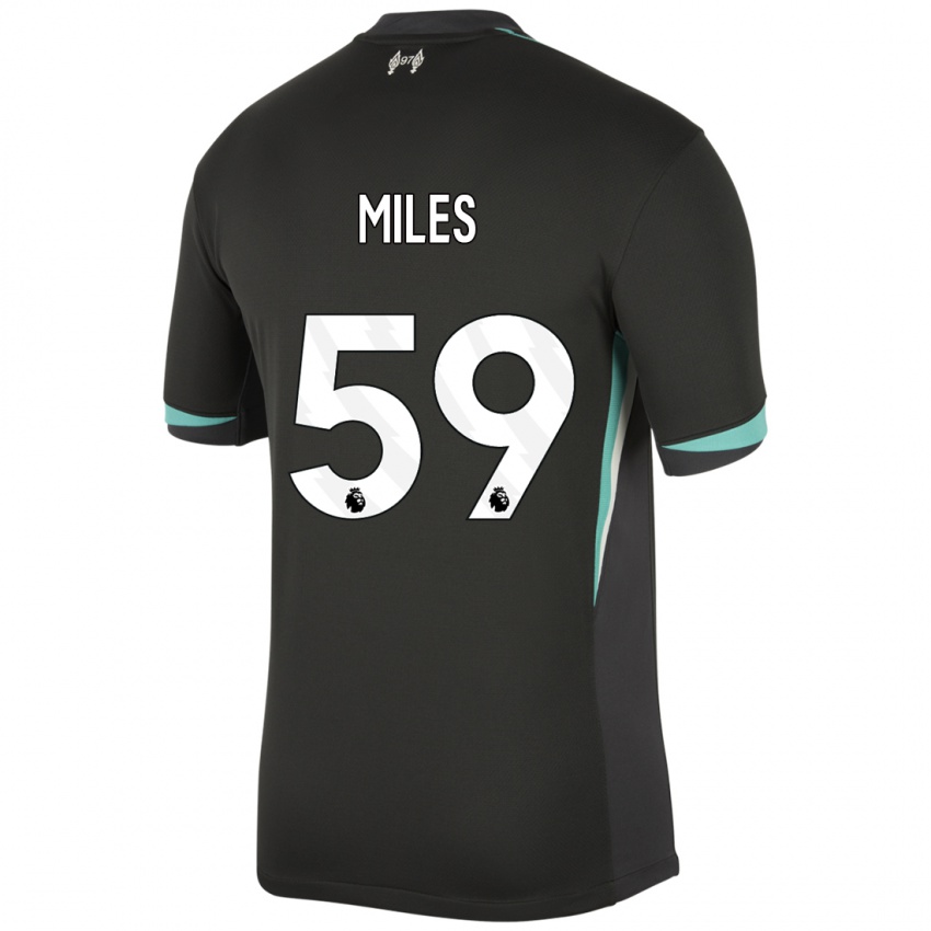 Niño Camiseta Terence Miles #59 Negro Antracita Blanco 2ª Equipación 2024/25 La Camisa Chile