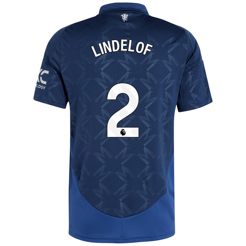 Niño Camiseta Victor Lindelof #2 Índigo 2ª Equipación 2024/25 La Camisa Chile