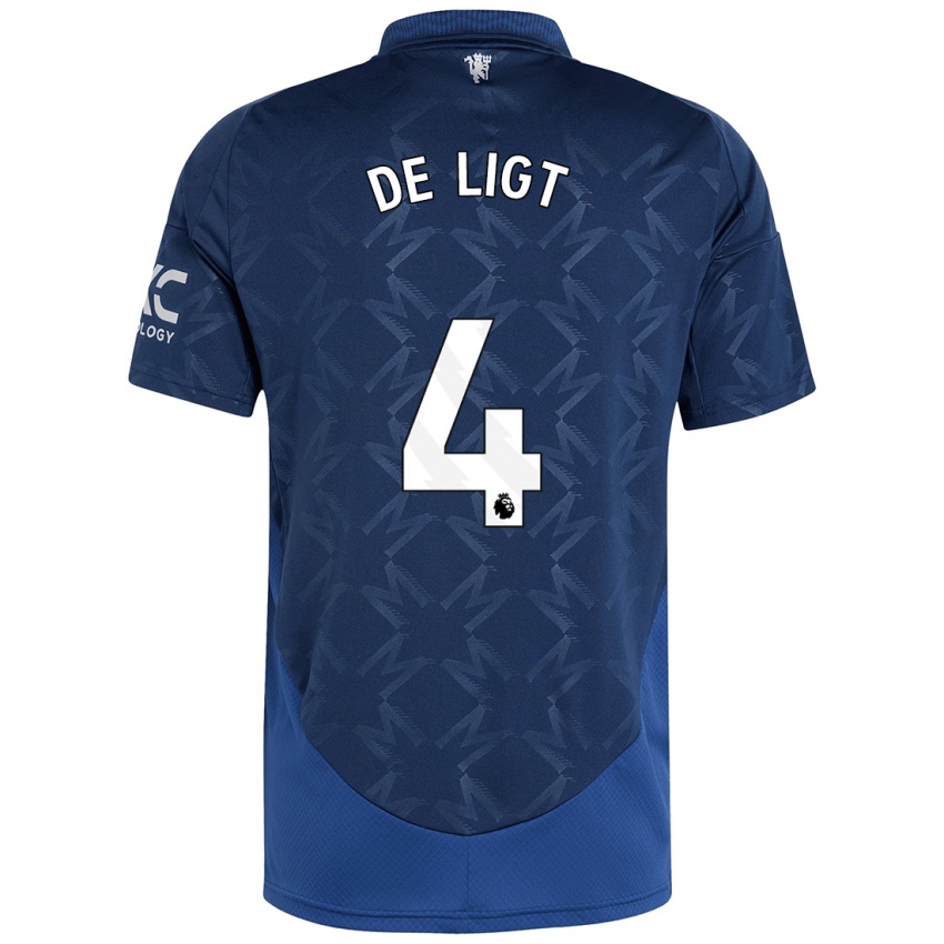 Niño Camiseta Matthijs De Ligt #4 Índigo 2ª Equipación 2024/25 La Camisa Chile