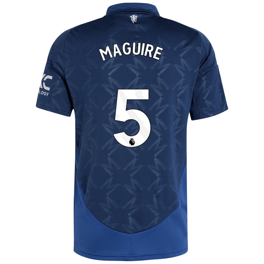 Niño Camiseta Harry Maguire #5 Índigo 2ª Equipación 2024/25 La Camisa Chile