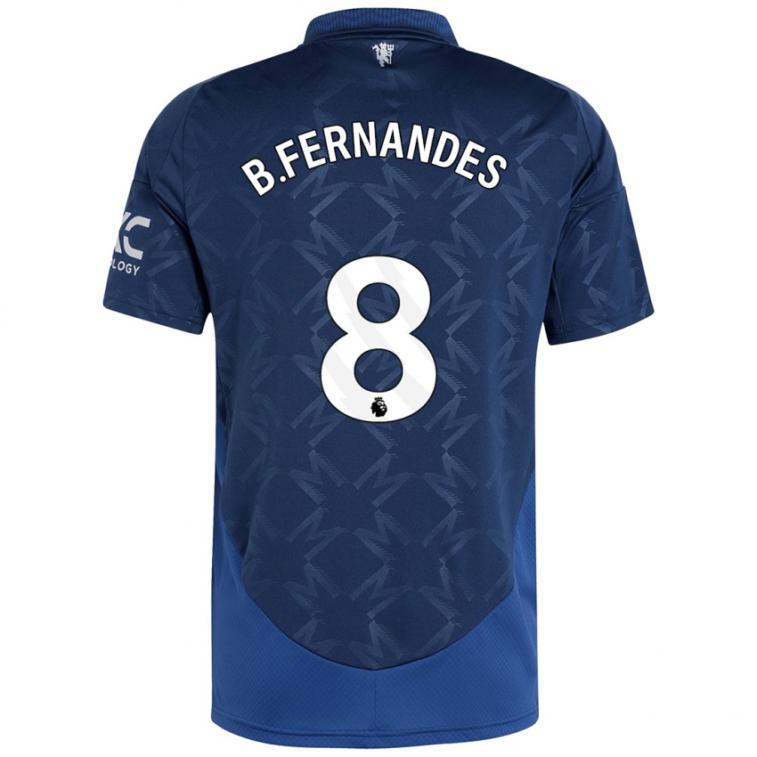 Niño Camiseta Bruno Fernandes #8 Índigo 2ª Equipación 2024/25 La Camisa Chile