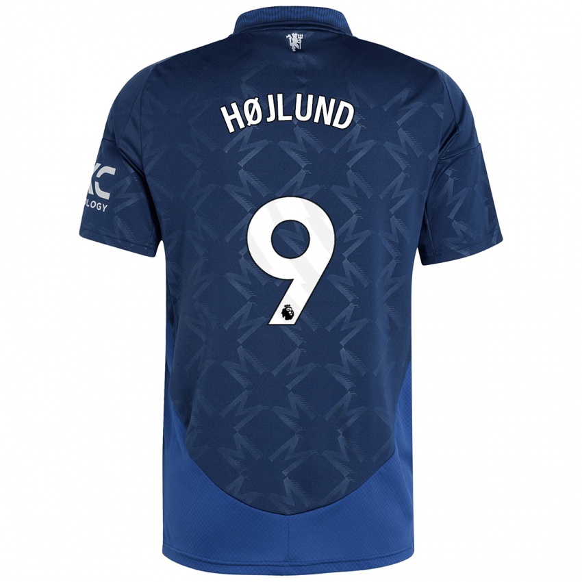 Niño Camiseta Rasmus Højlund #9 Índigo 2ª Equipación 2024/25 La Camisa Chile