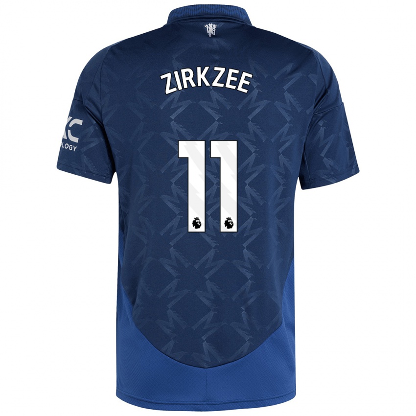 Niño Camiseta Joshua Zirkzee #11 Índigo 2ª Equipación 2024/25 La Camisa Chile