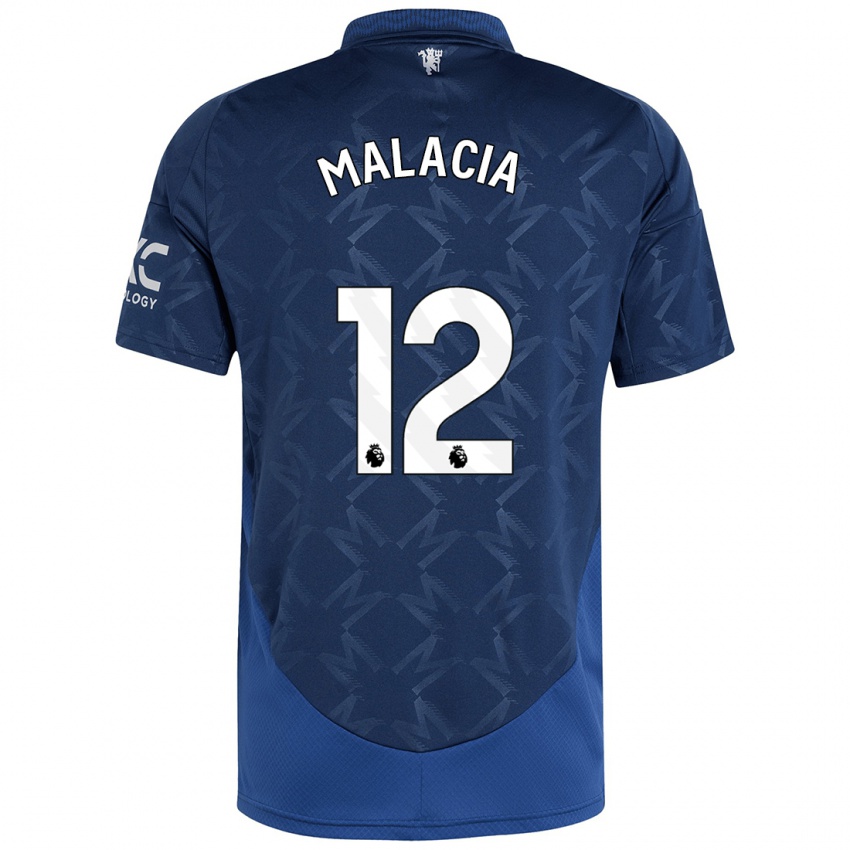 Niño Camiseta Tyrell Malacia #12 Índigo 2ª Equipación 2024/25 La Camisa Chile