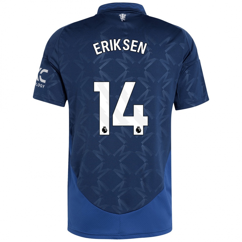 Niño Camiseta Christian Eriksen #14 Índigo 2ª Equipación 2024/25 La Camisa Chile