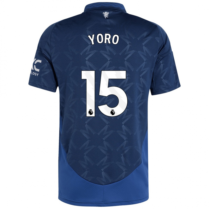 Niño Camiseta Leny Yoro #15 Índigo 2ª Equipación 2024/25 La Camisa Chile