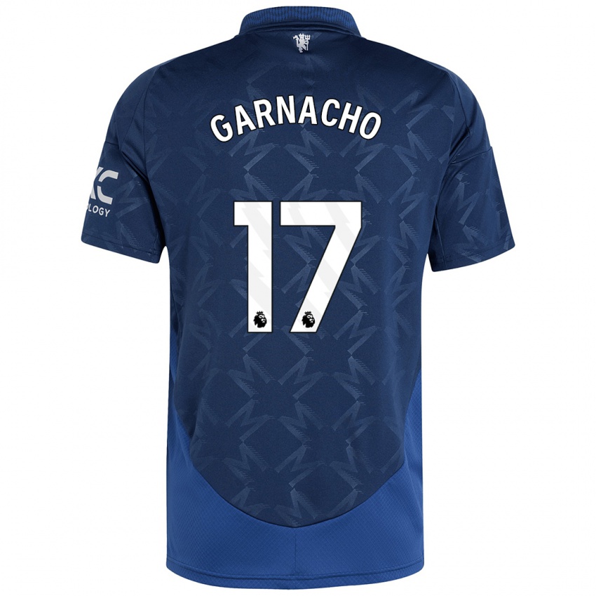 Niño Camiseta Alejandro Garnacho #17 Índigo 2ª Equipación 2024/25 La Camisa Chile