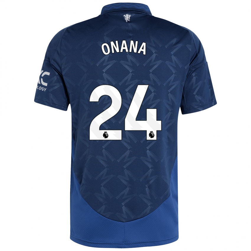 Niño Camiseta Andre Onana #24 Índigo 2ª Equipación 2024/25 La Camisa Chile