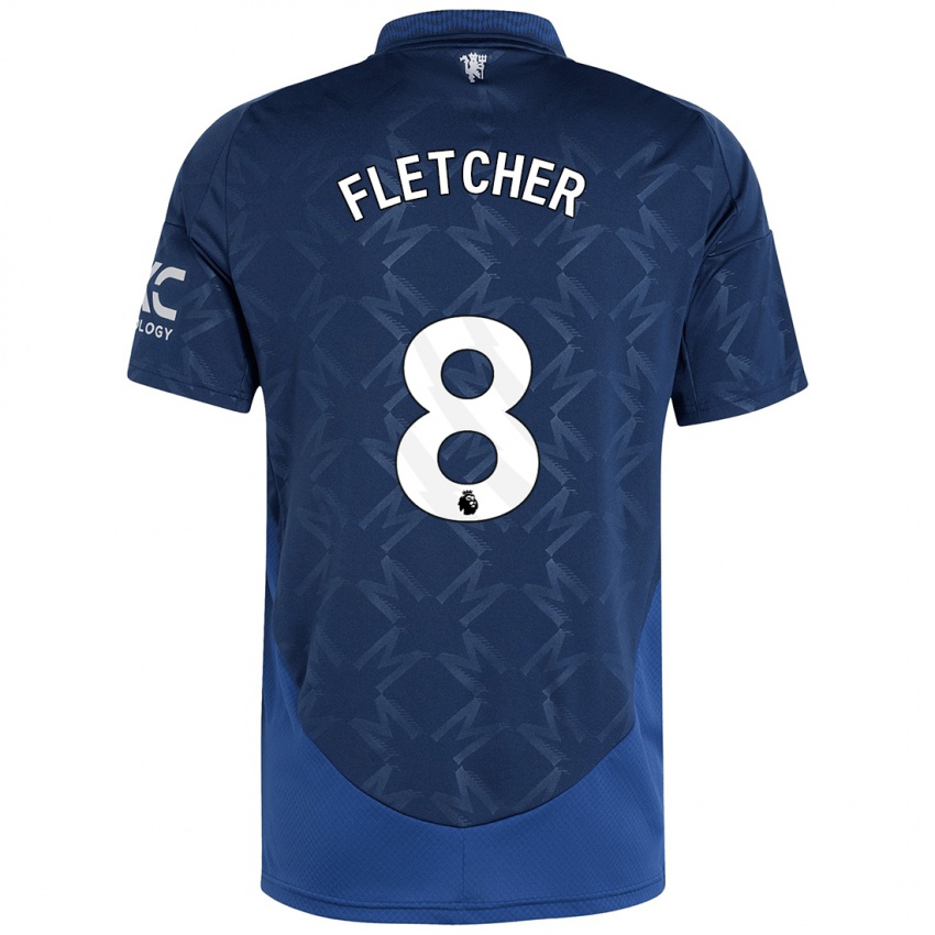 Niño Camiseta Tyler Fletcher #8 Índigo 2ª Equipación 2024/25 La Camisa Chile