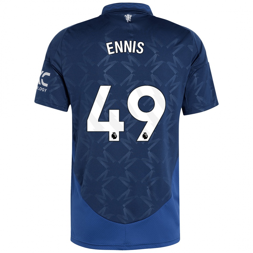 Niño Camiseta Ethan Ennis #49 Índigo 2ª Equipación 2024/25 La Camisa Chile