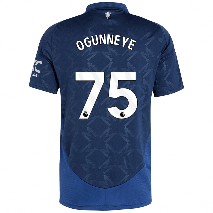 Niño Camiseta Habeeb Ogunneye #75 Índigo 2ª Equipación 2024/25 La Camisa Chile