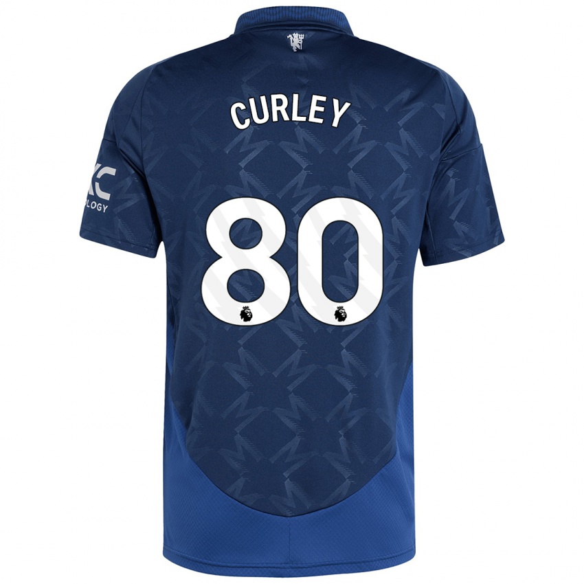 Niño Camiseta Ruben Curley #80 Índigo 2ª Equipación 2024/25 La Camisa Chile