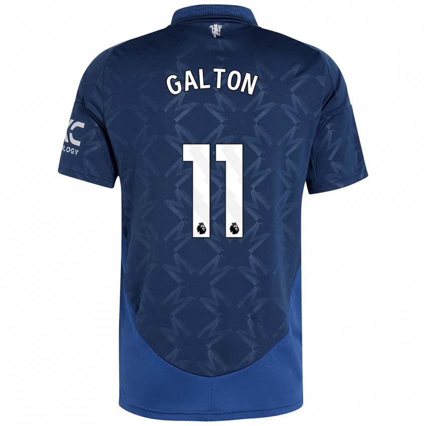 Niño Camiseta Leah Galton #11 Índigo 2ª Equipación 2024/25 La Camisa Chile