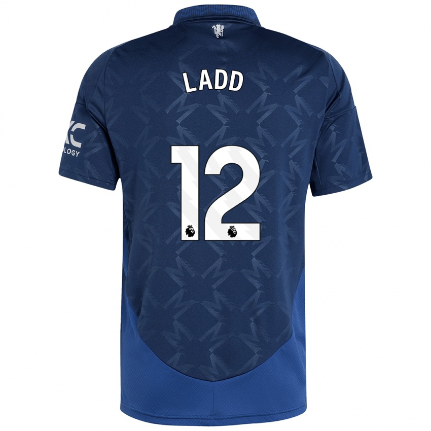 Niño Camiseta Hayley Ladd #12 Índigo 2ª Equipación 2024/25 La Camisa Chile