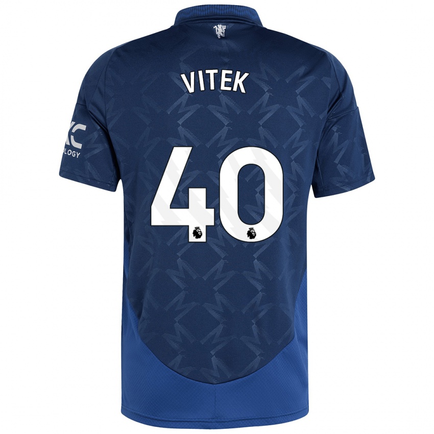 Niño Camiseta Radek Vitek #40 Índigo 2ª Equipación 2024/25 La Camisa Chile