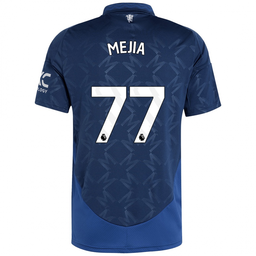 Niño Camiseta Mateo Mejia #77 Índigo 2ª Equipación 2024/25 La Camisa Chile