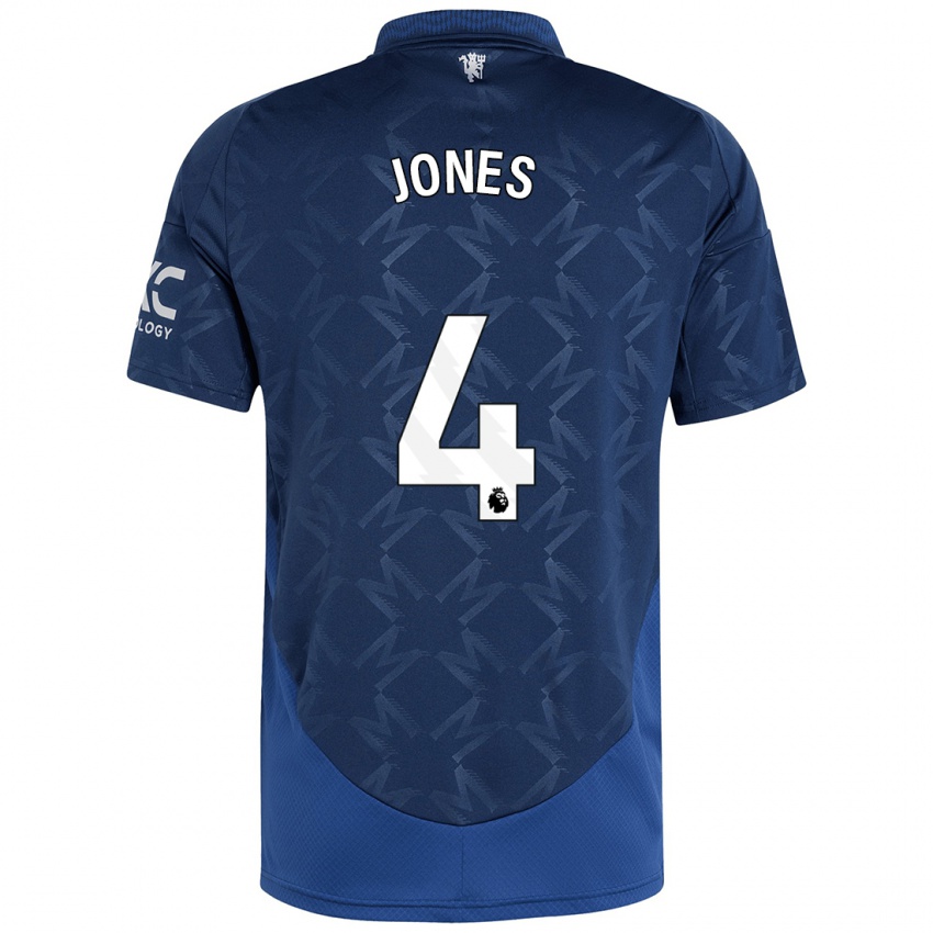 Niño Camiseta Phil Jones #4 Índigo 2ª Equipación 2024/25 La Camisa Chile