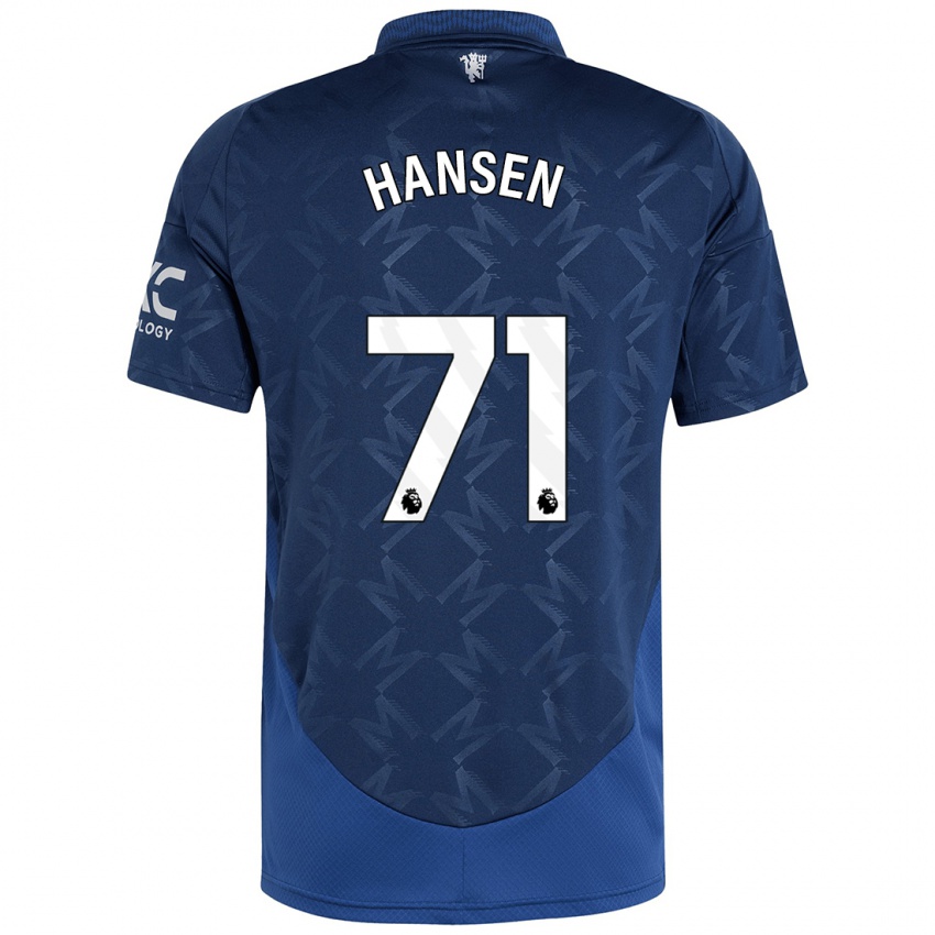 Niño Camiseta Isak Hansen-Aaroen #71 Índigo 2ª Equipación 2024/25 La Camisa Chile