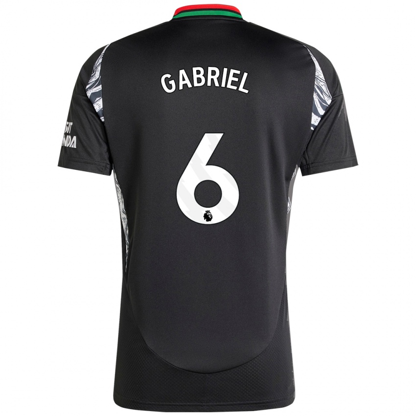 Niño Camiseta Gabriel Magalhaes #6 Negro 2ª Equipación 2024/25 La Camisa Chile