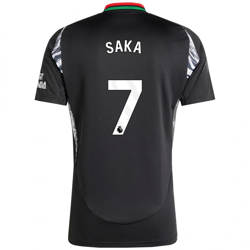 Niño Camiseta Bukayo Saka #7 Negro 2ª Equipación 2024/25 La Camisa Chile