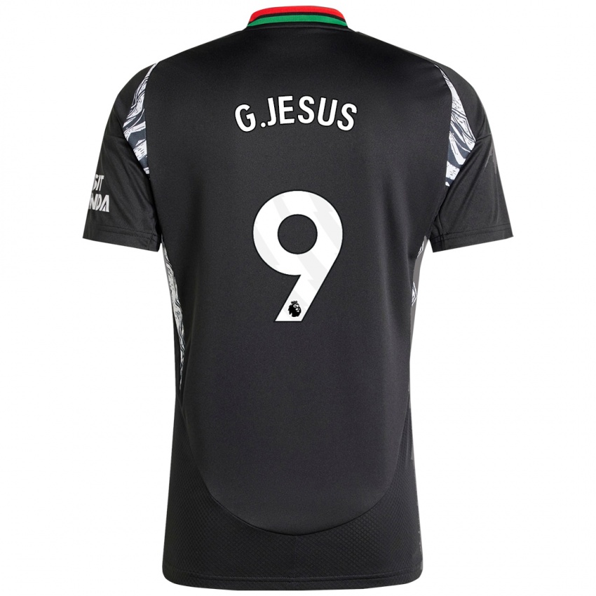 Niño Camiseta Gabriel Jesus #9 Negro 2ª Equipación 2024/25 La Camisa Chile