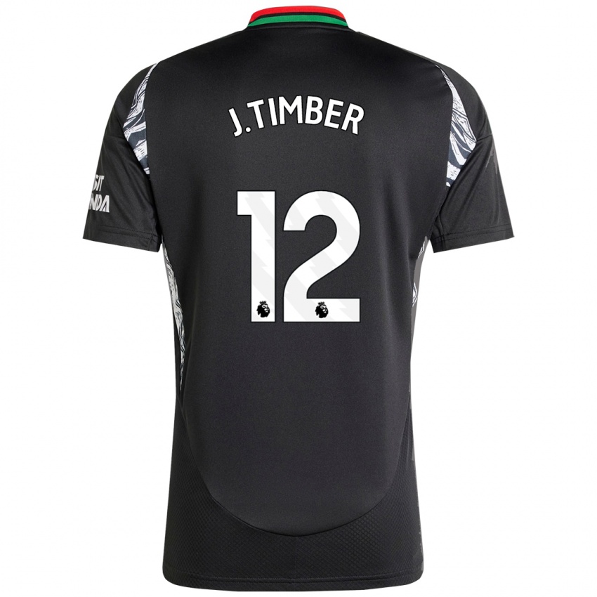 Niño Camiseta Jurrien Timber #12 Negro 2ª Equipación 2024/25 La Camisa Chile