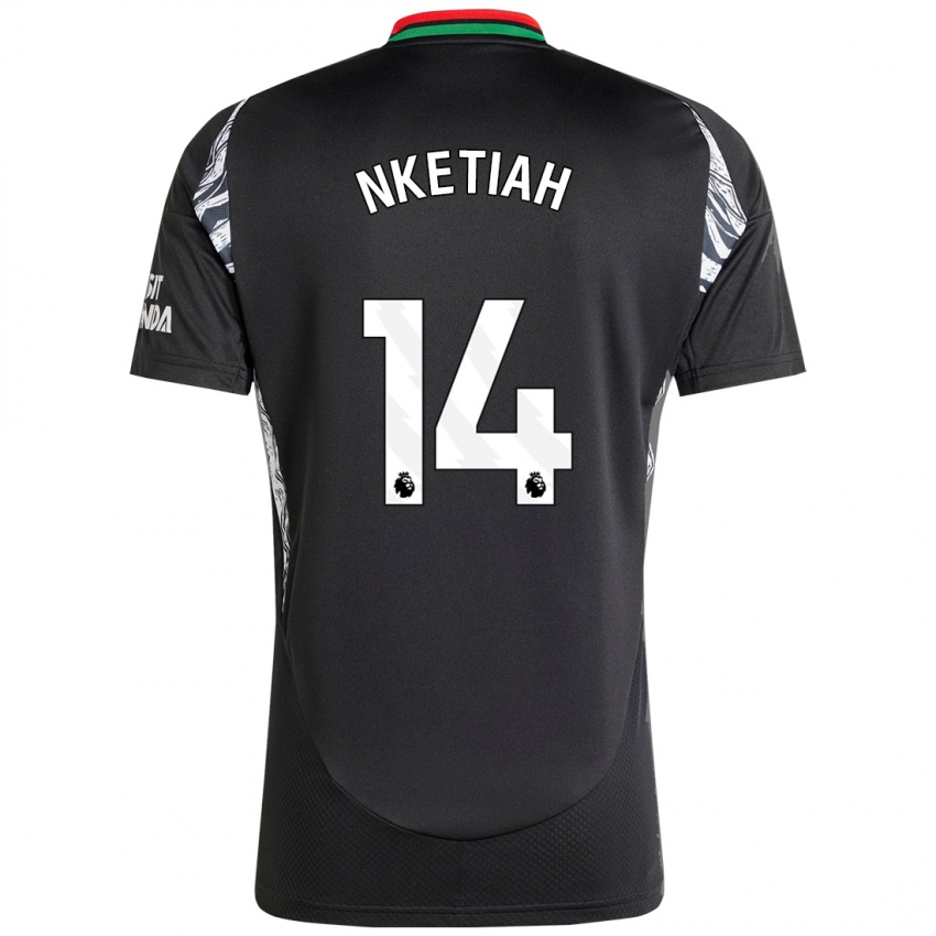 Niño Camiseta Eddie Nketiah #14 Negro 2ª Equipación 2024/25 La Camisa Chile