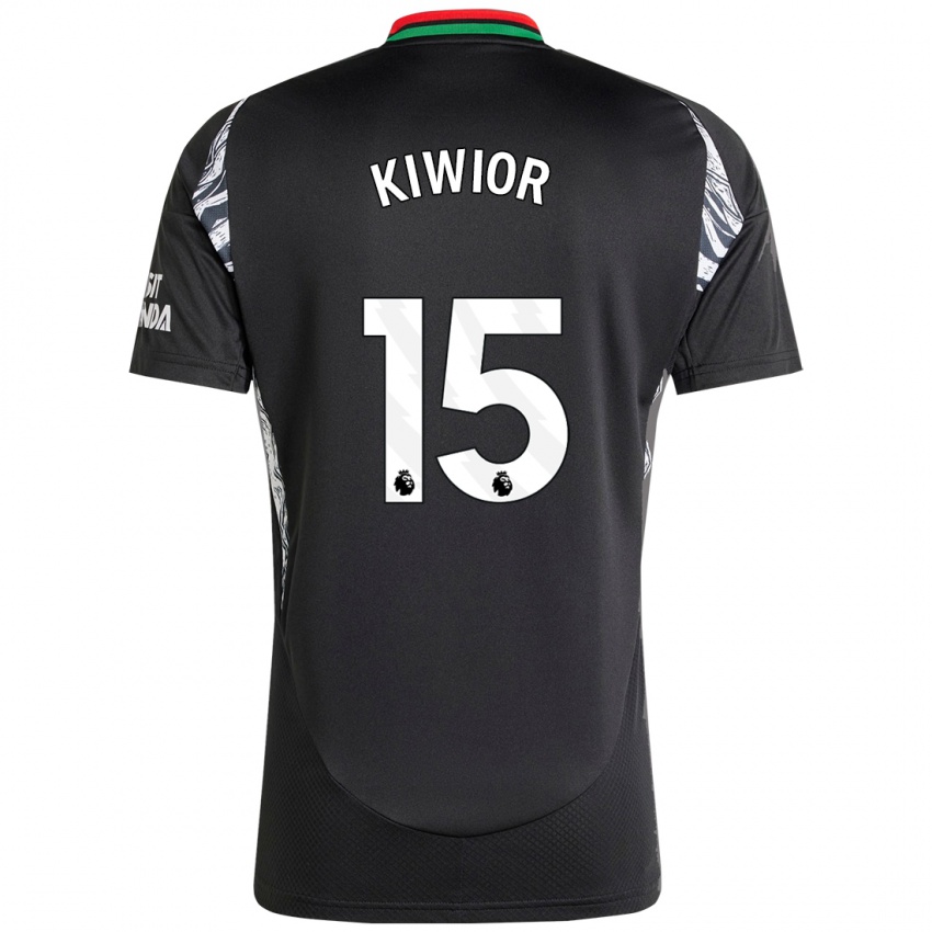 Niño Camiseta Jakub Kiwior #15 Negro 2ª Equipación 2024/25 La Camisa Chile