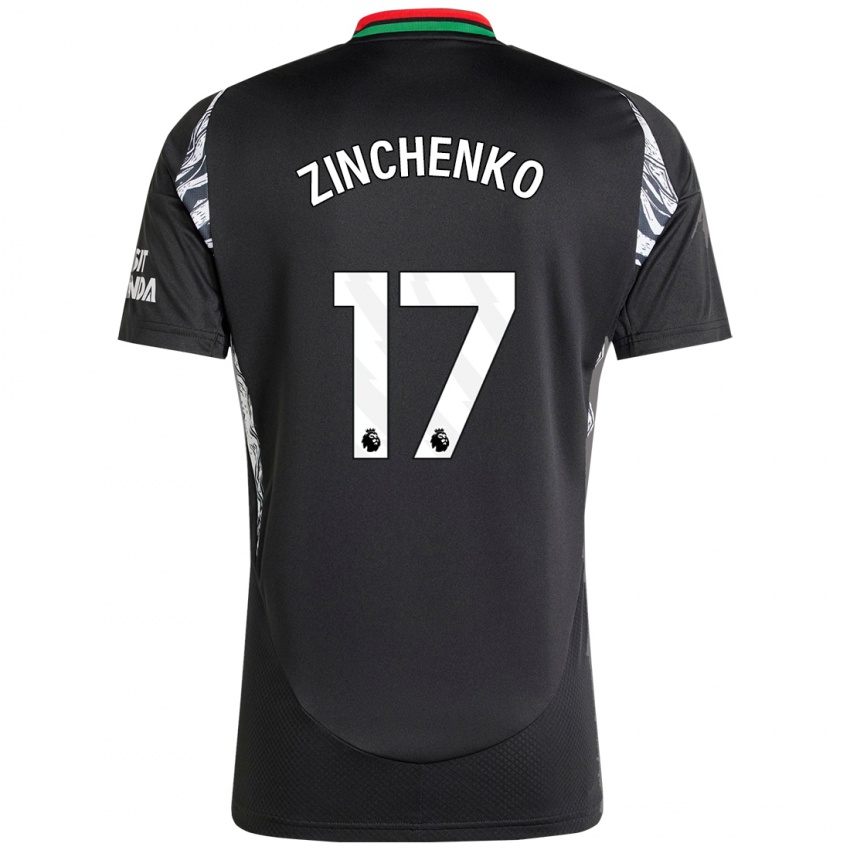 Niño Camiseta Oleksandr Zinchenko #17 Negro 2ª Equipación 2024/25 La Camisa Chile