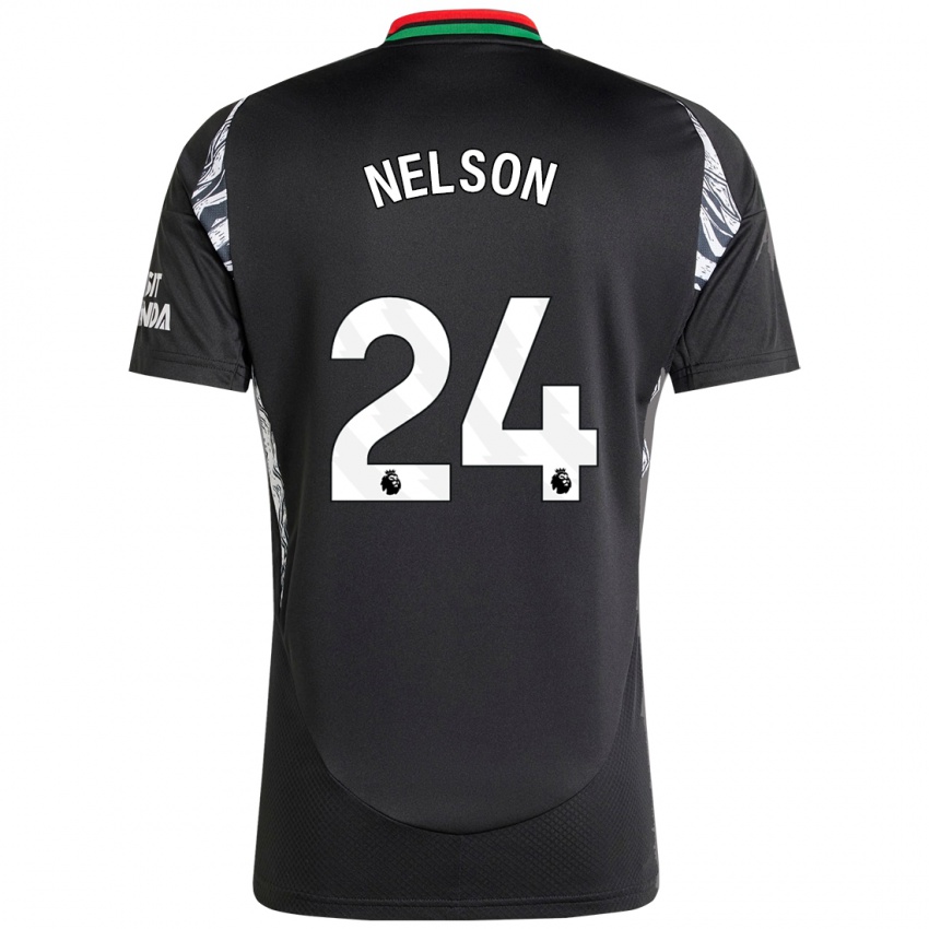 Niño Camiseta Reiss Nelson #24 Negro 2ª Equipación 2024/25 La Camisa Chile