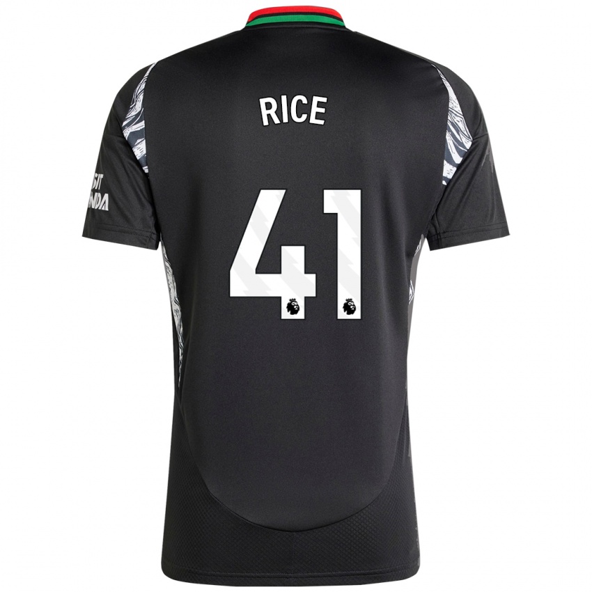 Niño Camiseta Declan Rice #41 Negro 2ª Equipación 2024/25 La Camisa Chile