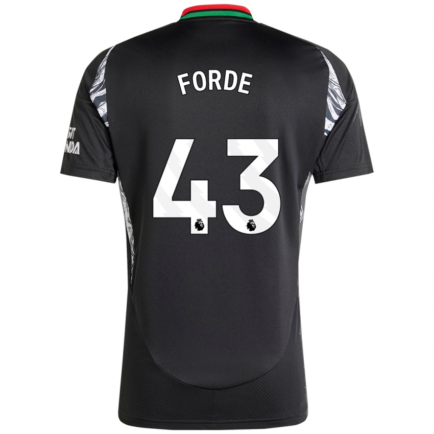 Niño Camiseta Romari Forde #43 Negro 2ª Equipación 2024/25 La Camisa Chile