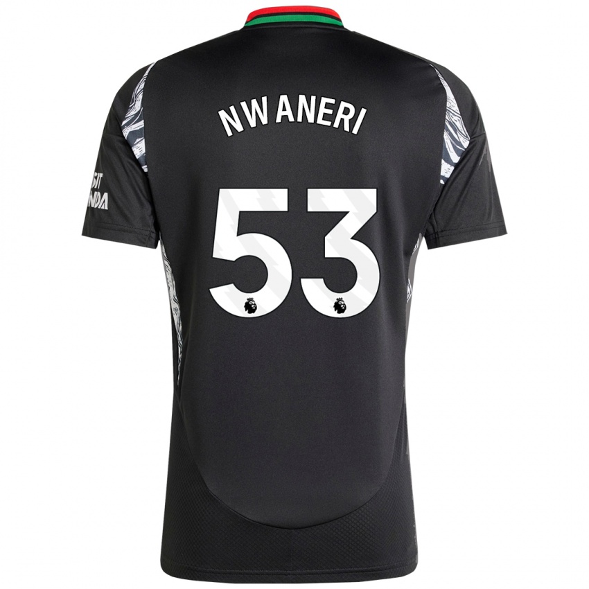 Niño Camiseta Ethan Nwaneri #53 Negro 2ª Equipación 2024/25 La Camisa Chile