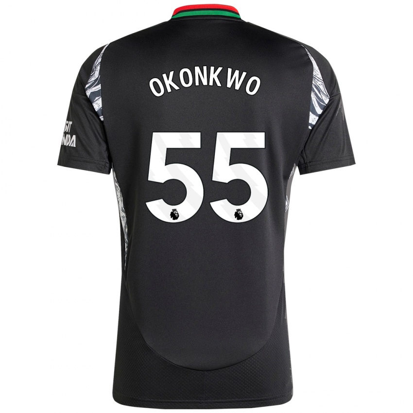 Niño Camiseta Brian Okonkwo #55 Negro 2ª Equipación 2024/25 La Camisa Chile