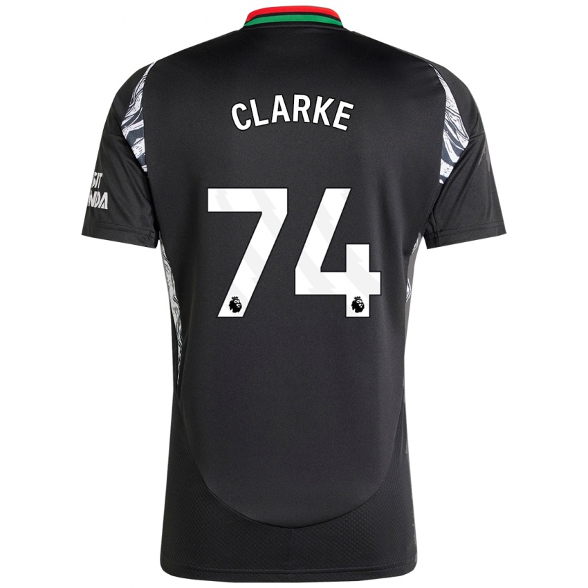 Niño Camiseta Brayden Clarke #74 Negro 2ª Equipación 2024/25 La Camisa Chile