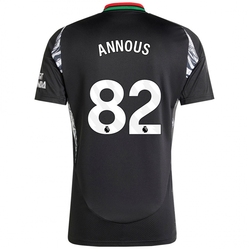 Niño Camiseta Andre Annous #82 Negro 2ª Equipación 2024/25 La Camisa Chile