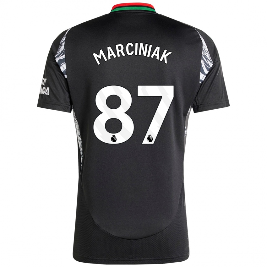 Niño Camiseta Alex Marciniak #87 Negro 2ª Equipación 2024/25 La Camisa Chile