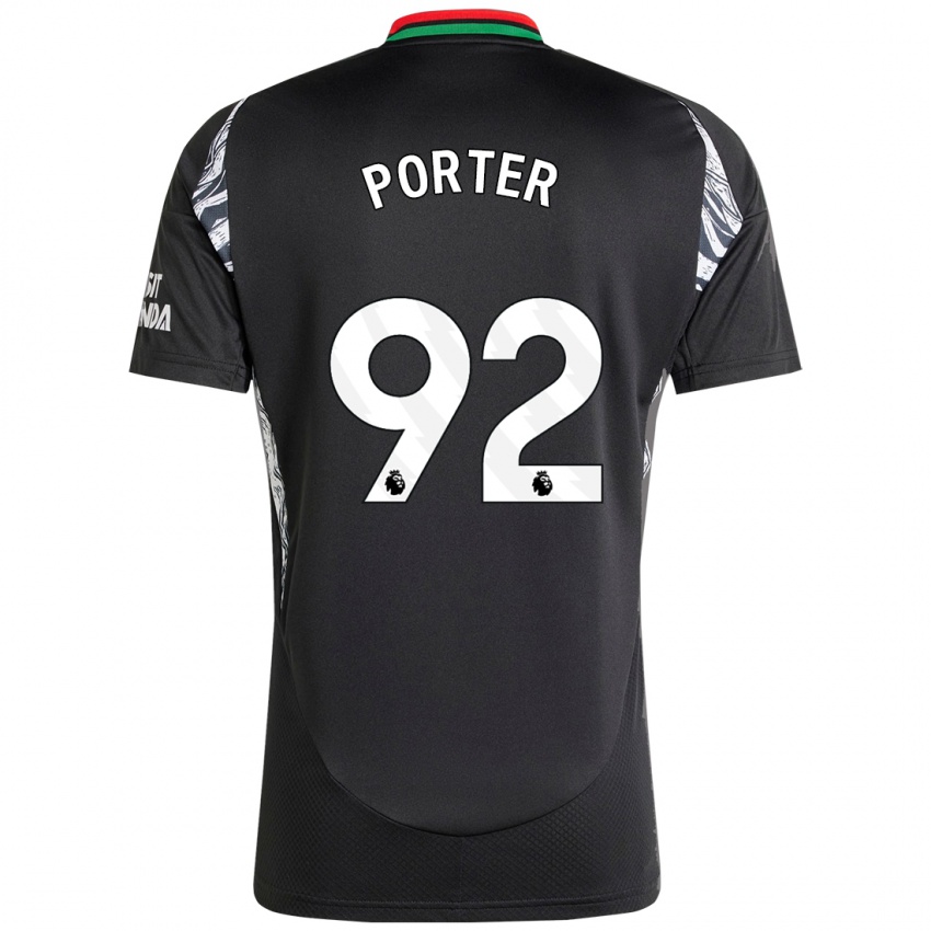 Niño Camiseta Jack Porter #92 Negro 2ª Equipación 2024/25 La Camisa Chile