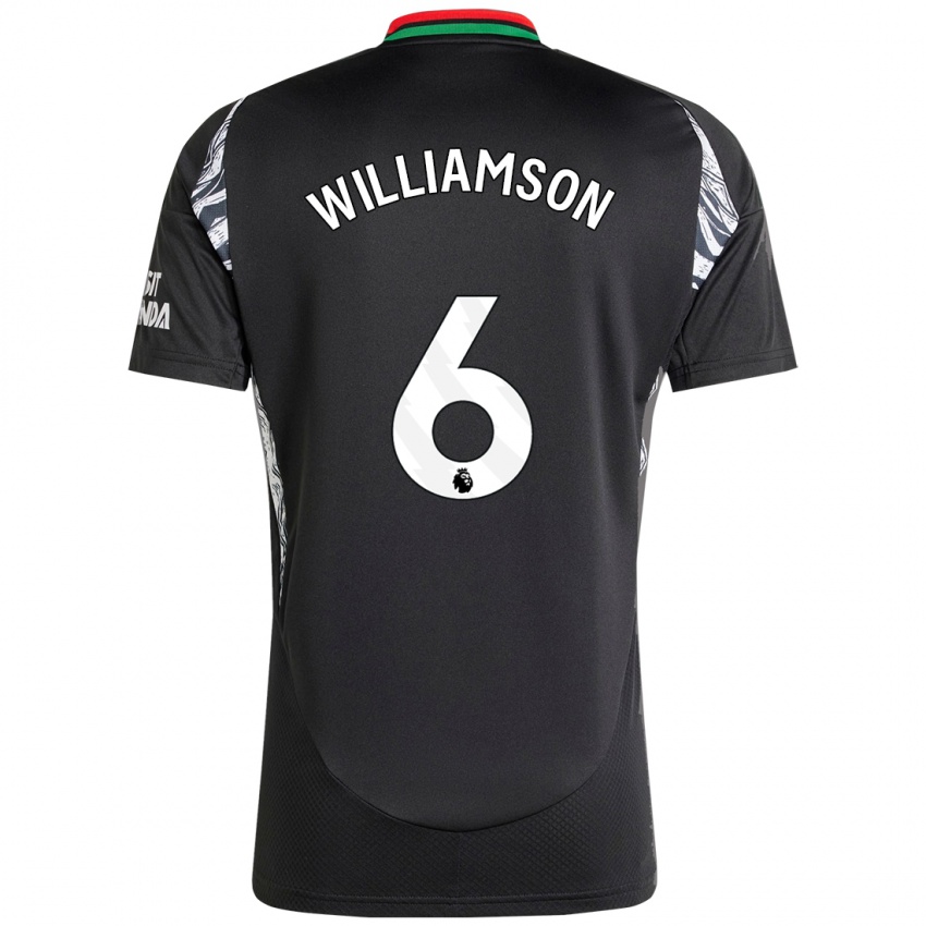 Niño Camiseta Leah Williamson #6 Negro 2ª Equipación 2024/25 La Camisa Chile