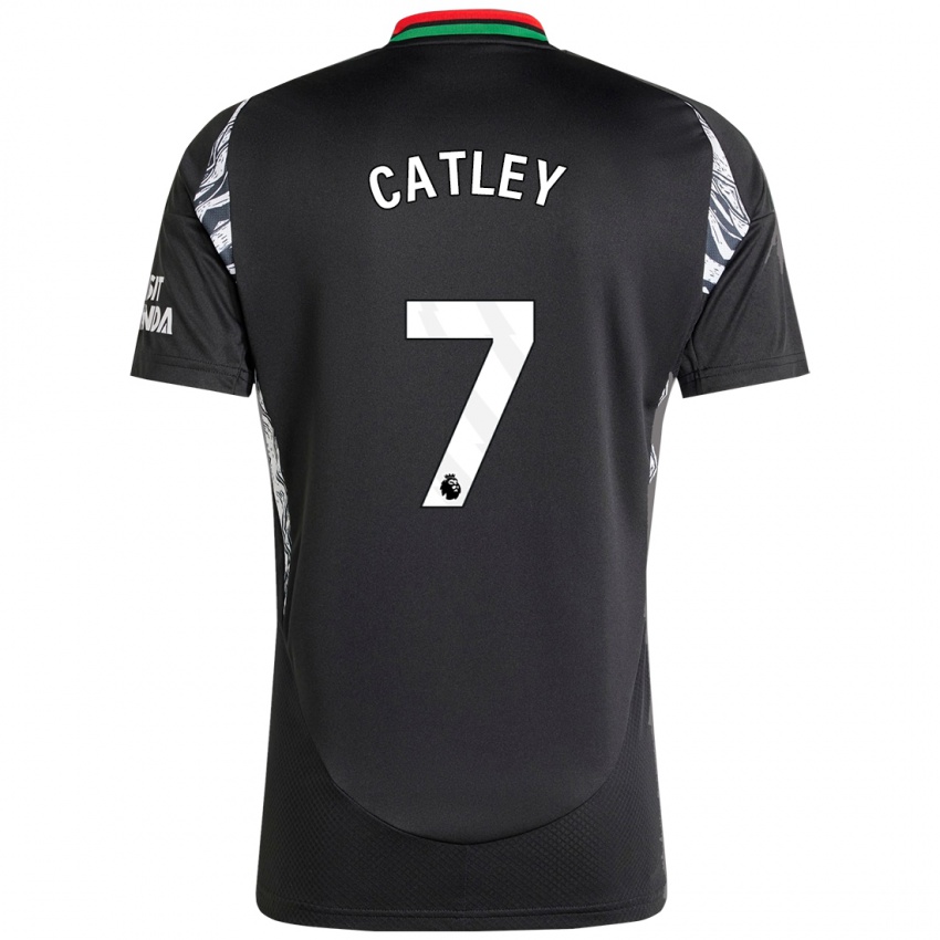 Niño Camiseta Stephanie Catley #7 Negro 2ª Equipación 2024/25 La Camisa Chile