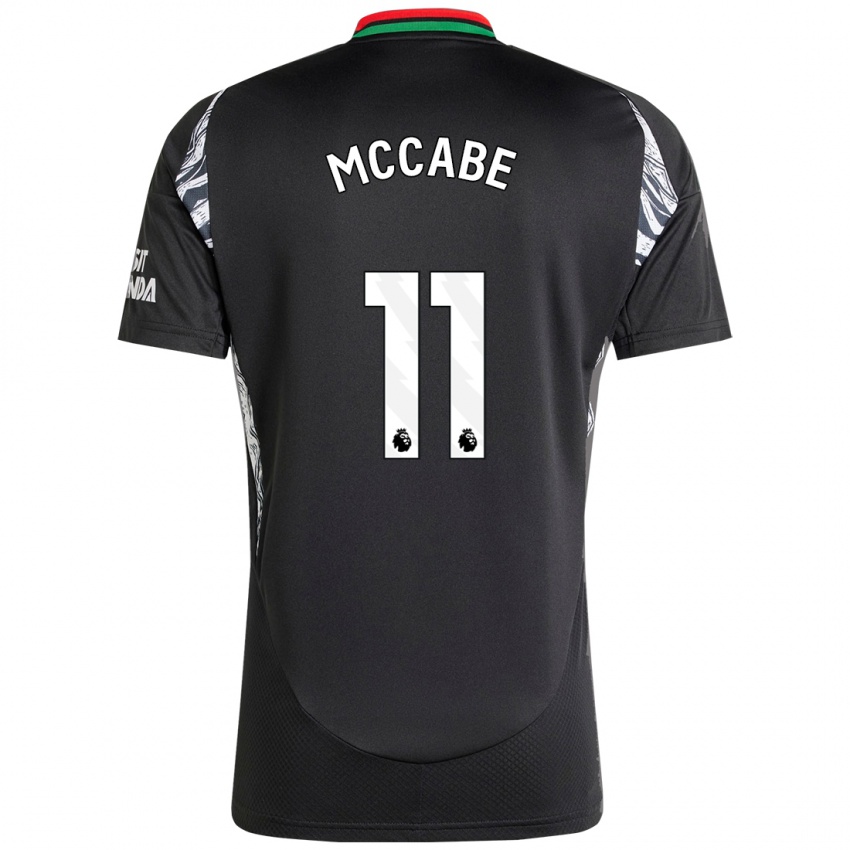 Niño Camiseta Katie Mccabe #11 Negro 2ª Equipación 2024/25 La Camisa Chile