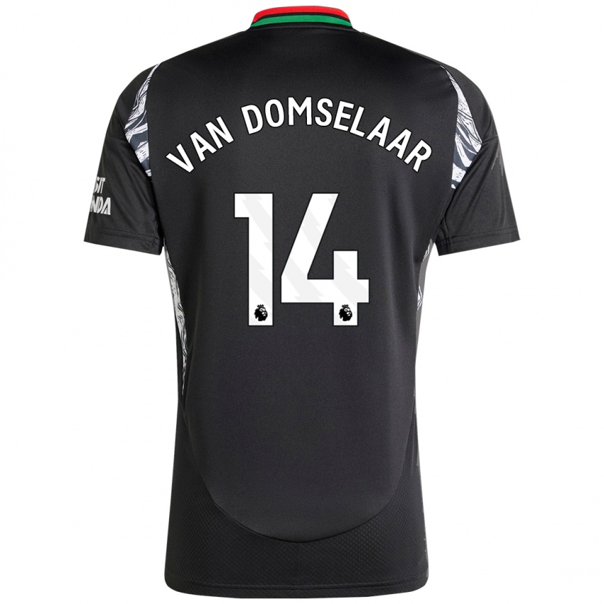 Niño Camiseta Daphne Van Domselaar #14 Negro 2ª Equipación 2024/25 La Camisa Chile