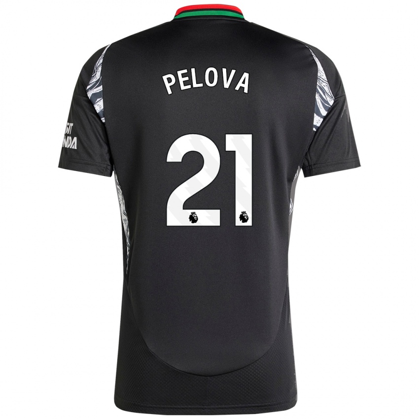 Niño Camiseta Victoria Pelova #21 Negro 2ª Equipación 2024/25 La Camisa Chile