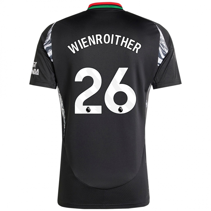 Niño Camiseta Laura Wienroither #26 Negro 2ª Equipación 2024/25 La Camisa Chile