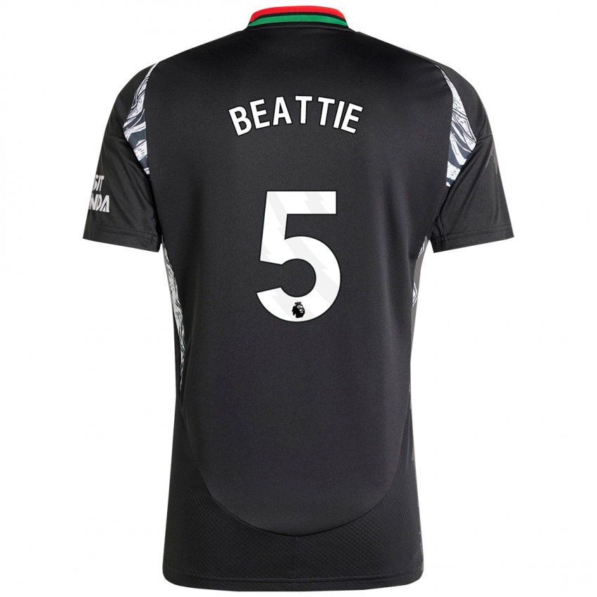 Niño Camiseta Jen Beattie #5 Negro 2ª Equipación 2024/25 La Camisa Chile