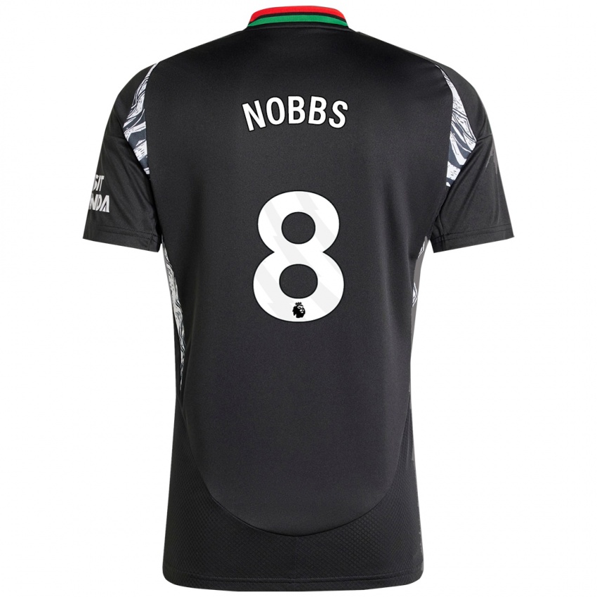 Niño Camiseta Nobbs #8 Negro 2ª Equipación 2024/25 La Camisa Chile