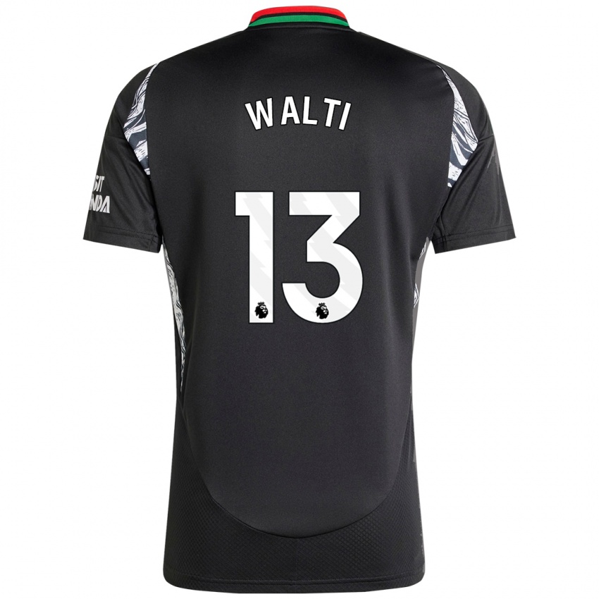 Niño Camiseta Lia Walti #13 Negro 2ª Equipación 2024/25 La Camisa Chile