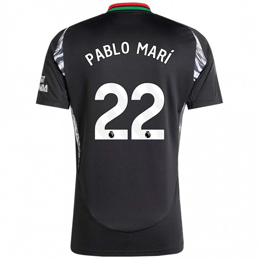 Niño Camiseta Pablo Mari #22 Negro 2ª Equipación 2024/25 La Camisa Chile