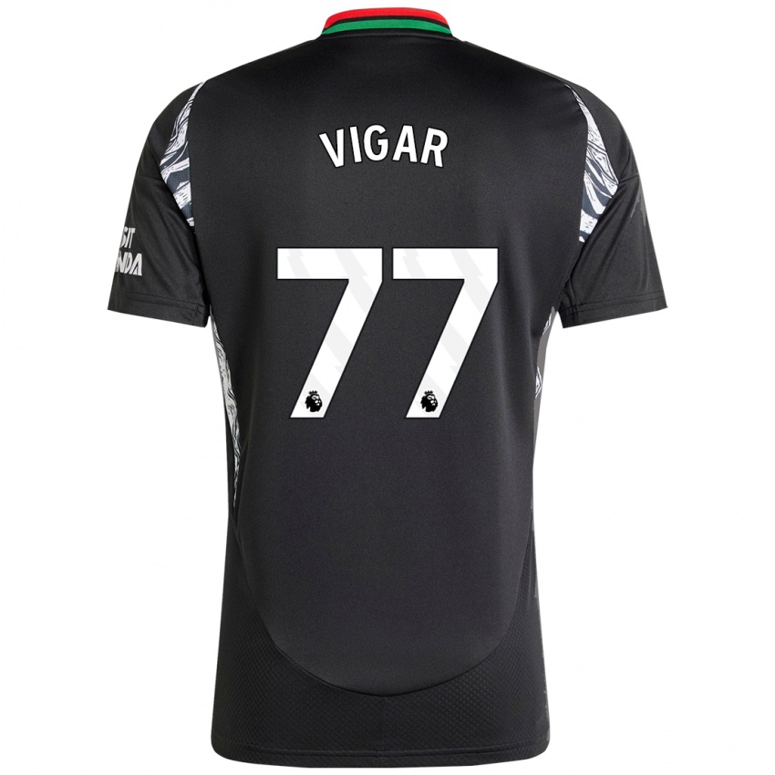 Niño Camiseta Billy Vigar #77 Negro 2ª Equipación 2024/25 La Camisa Chile