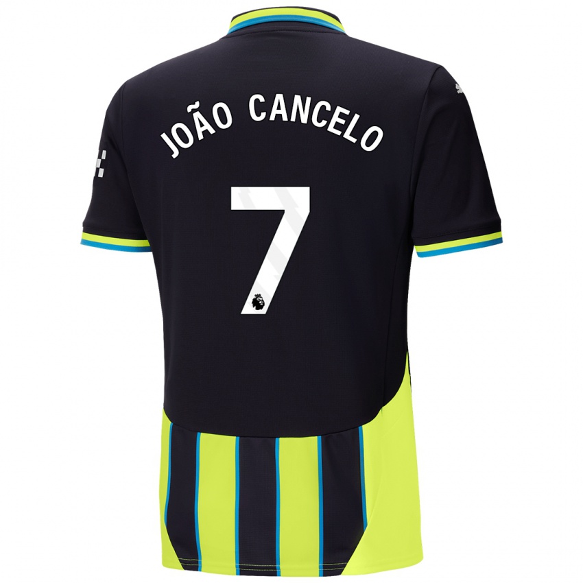 Niño Camiseta Joao Cancelo #7 Azul Amarillo 2ª Equipación 2024/25 La Camisa Chile